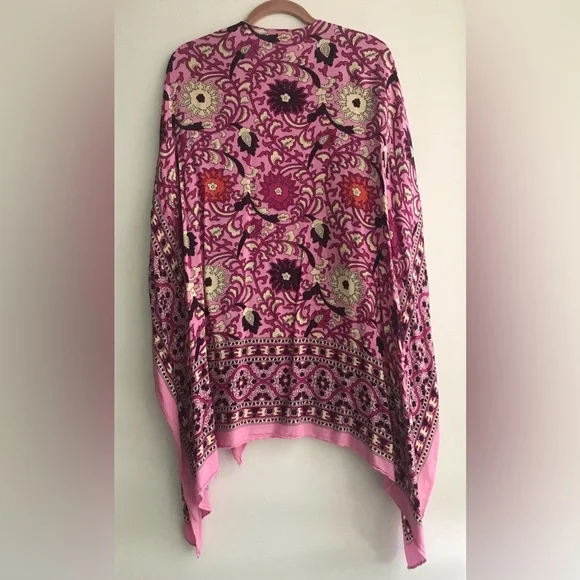 Free People Vibrant Pink and Purple Kimono - Picture 4 of 11
